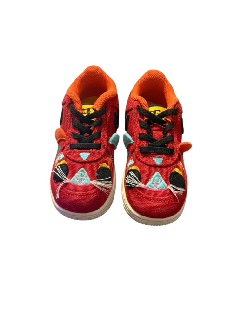 Nike Kids Red Animal Face Sneakers - Casual Slip-On Shoes